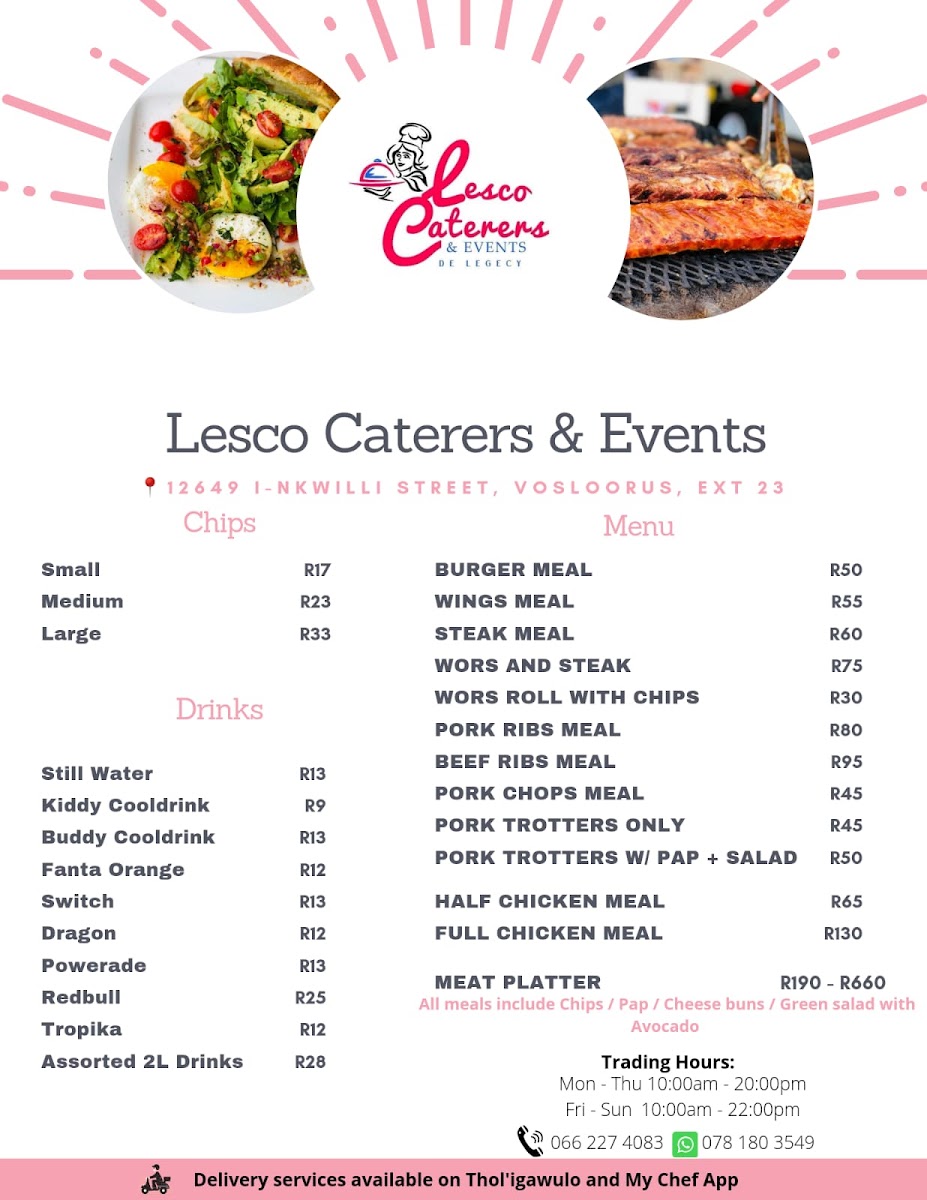 Lesco Caterers & Events Photo Menu 4
