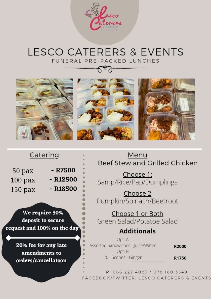 Lesco Caterers & Events Photo Menu 5