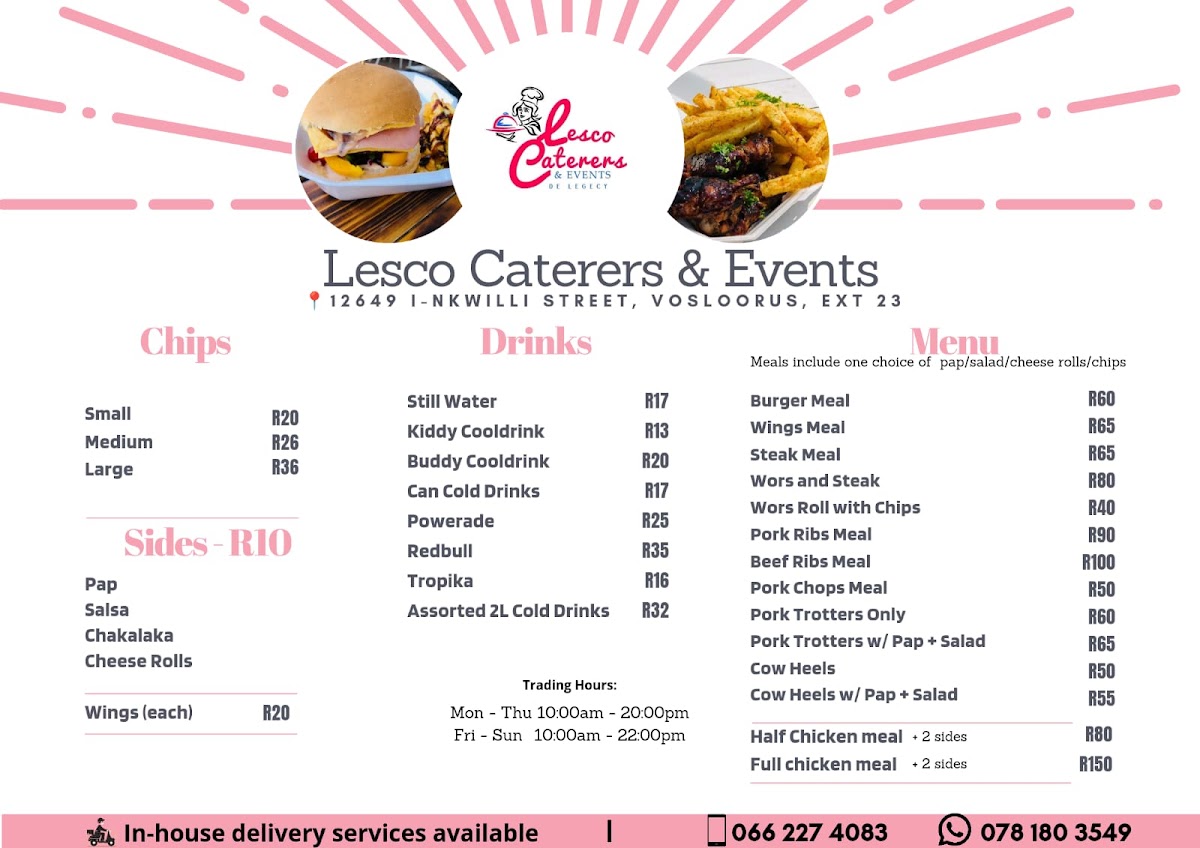 Lesco Caterers & Events Photo Menu 6