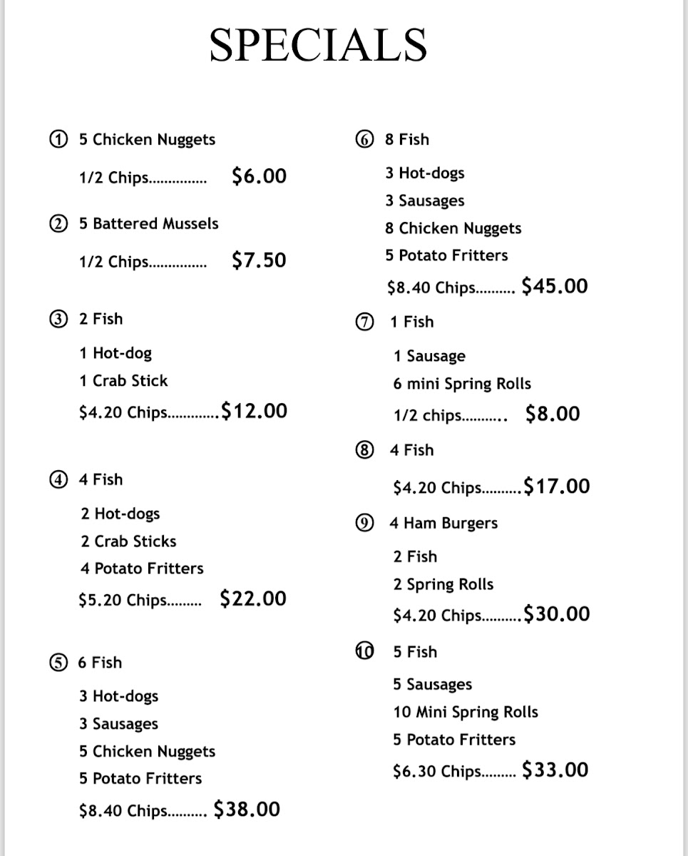 【Hamilton】Happy Takeaway Photo Menu 3