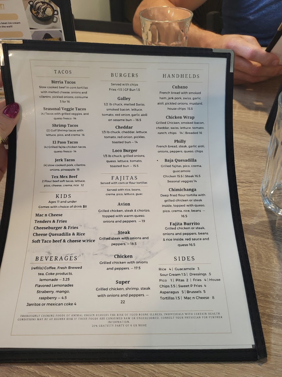 Surf Galley Photo Menu 6