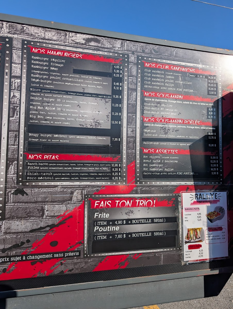 Cantine Le Rallye Photo Menu 5
