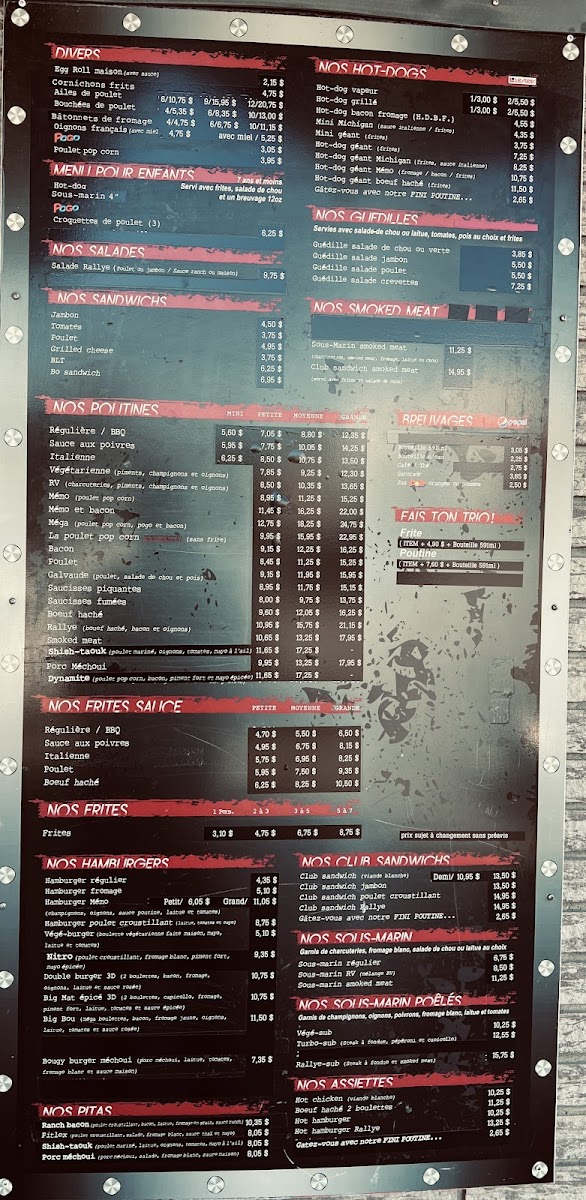 Cantine Le Rallye Photo Menu 7