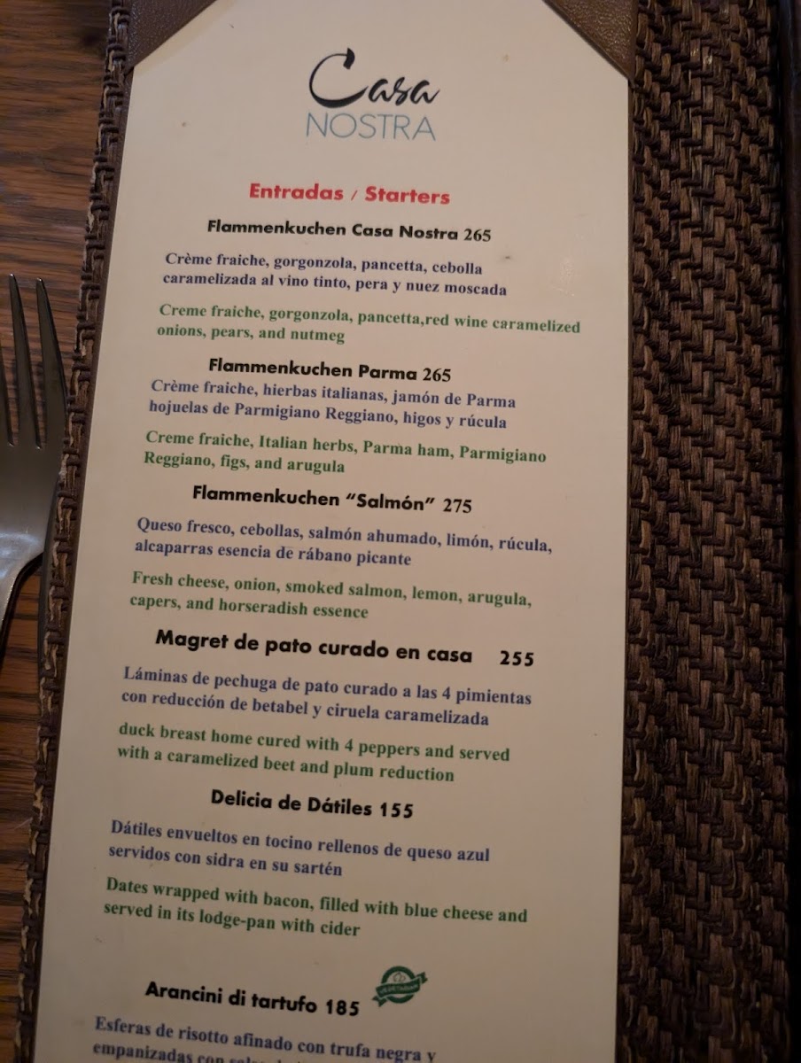 Casa Nostra Restaurant, Terrace and Rooftop Photo Menu 6