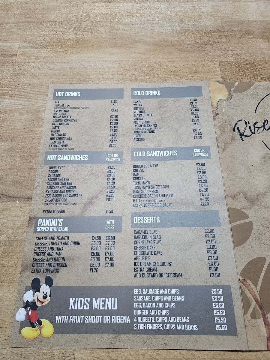 Rise park cafe Photo Menu 2
