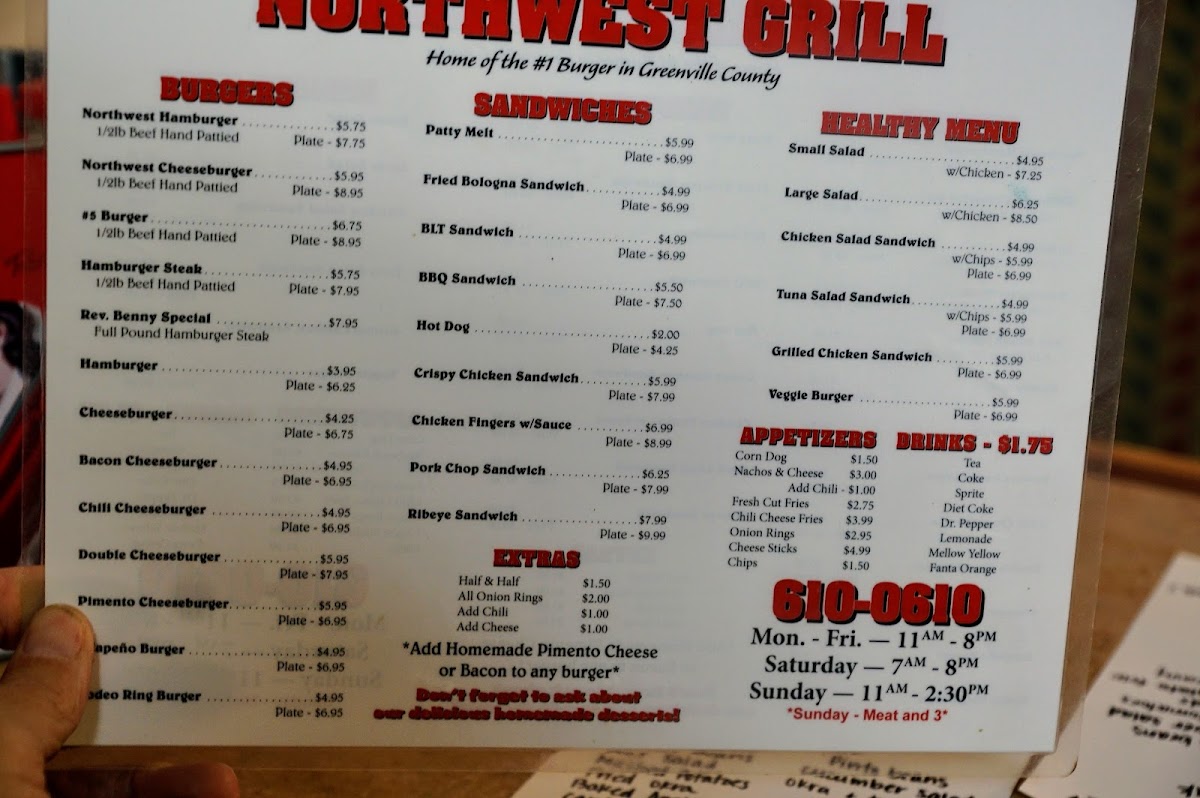 North West Grill Photo Menu 4