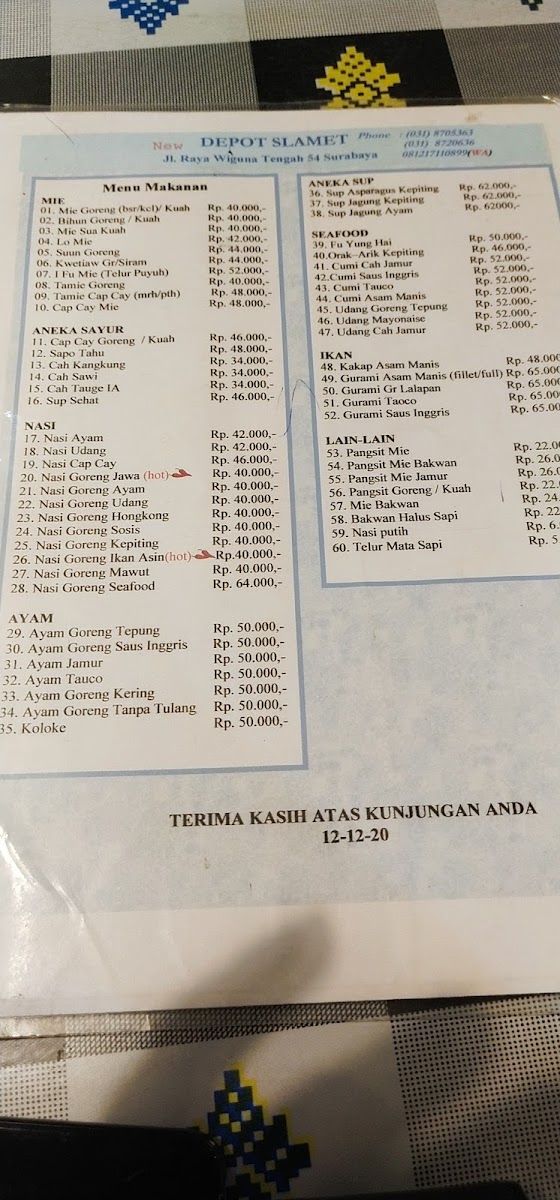 Depot Slamet Photo Menu 6