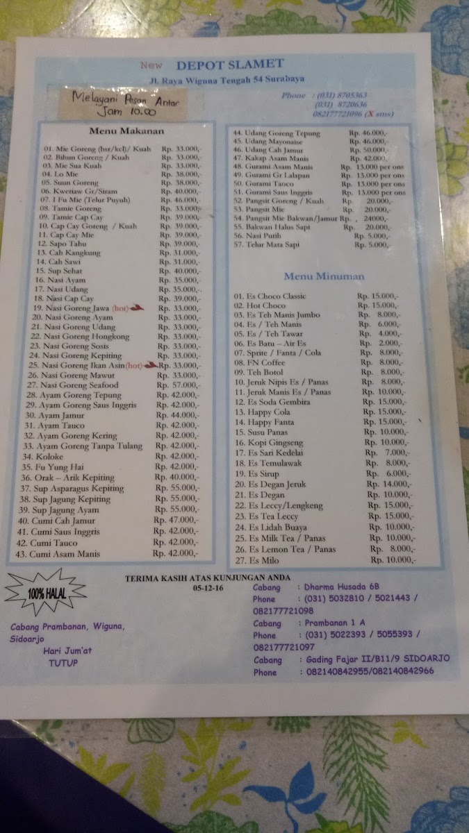 Depot Slamet Photo Menu 8