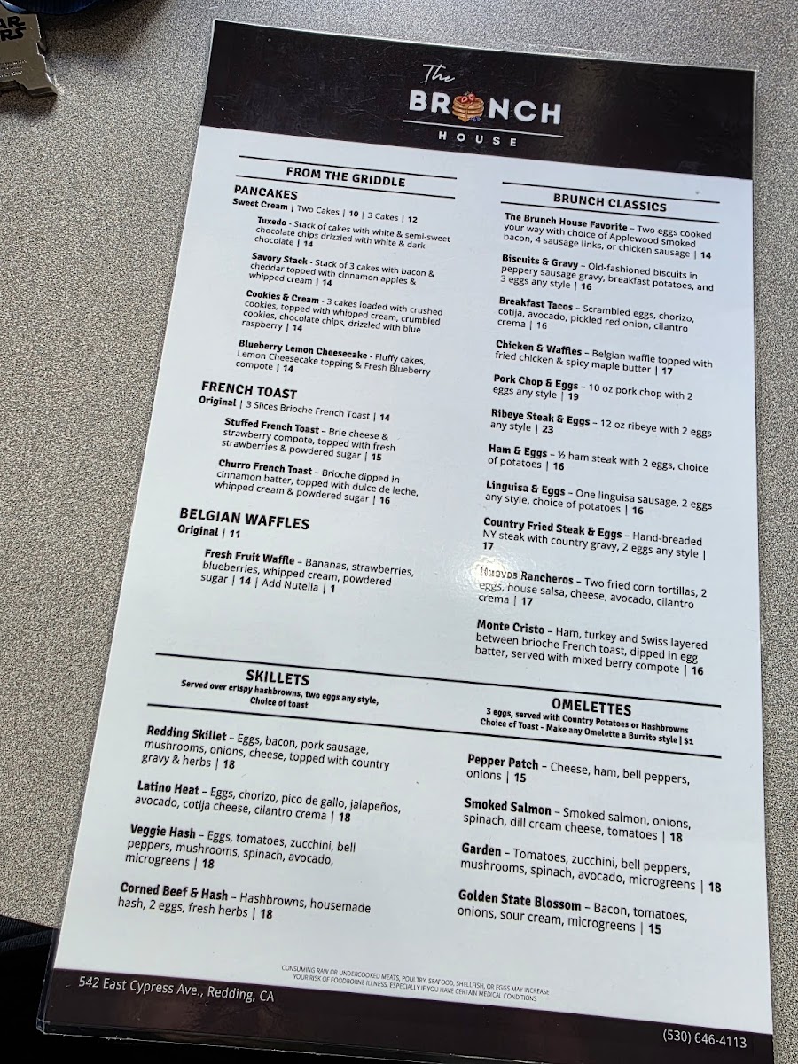 The Brunch House Photo Menu 2