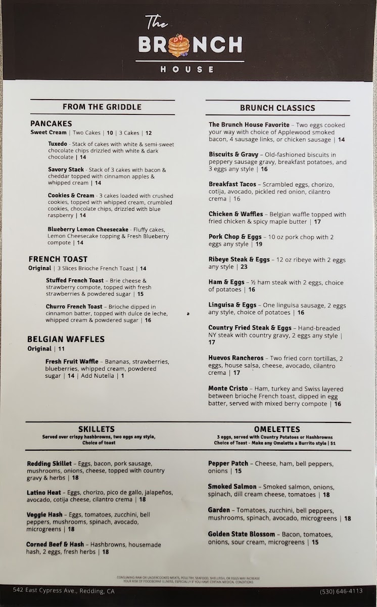 The Brunch House Photo Menu 3