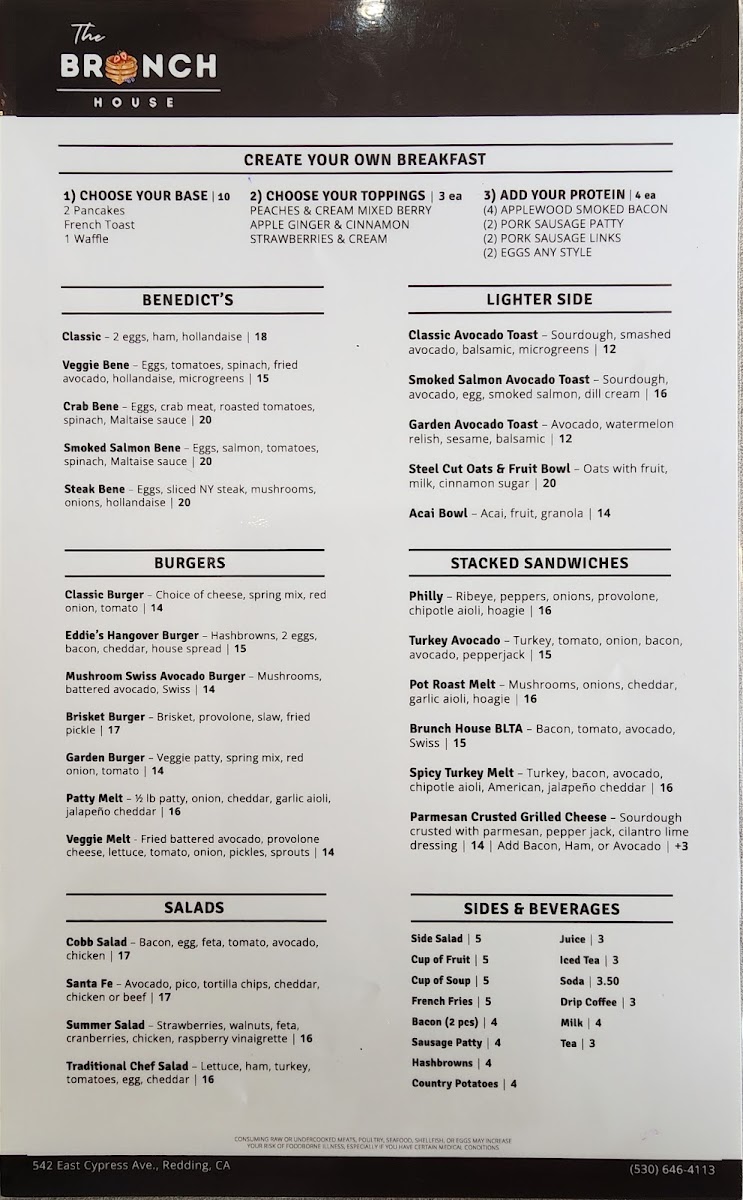 The Brunch House Photo Menu 4