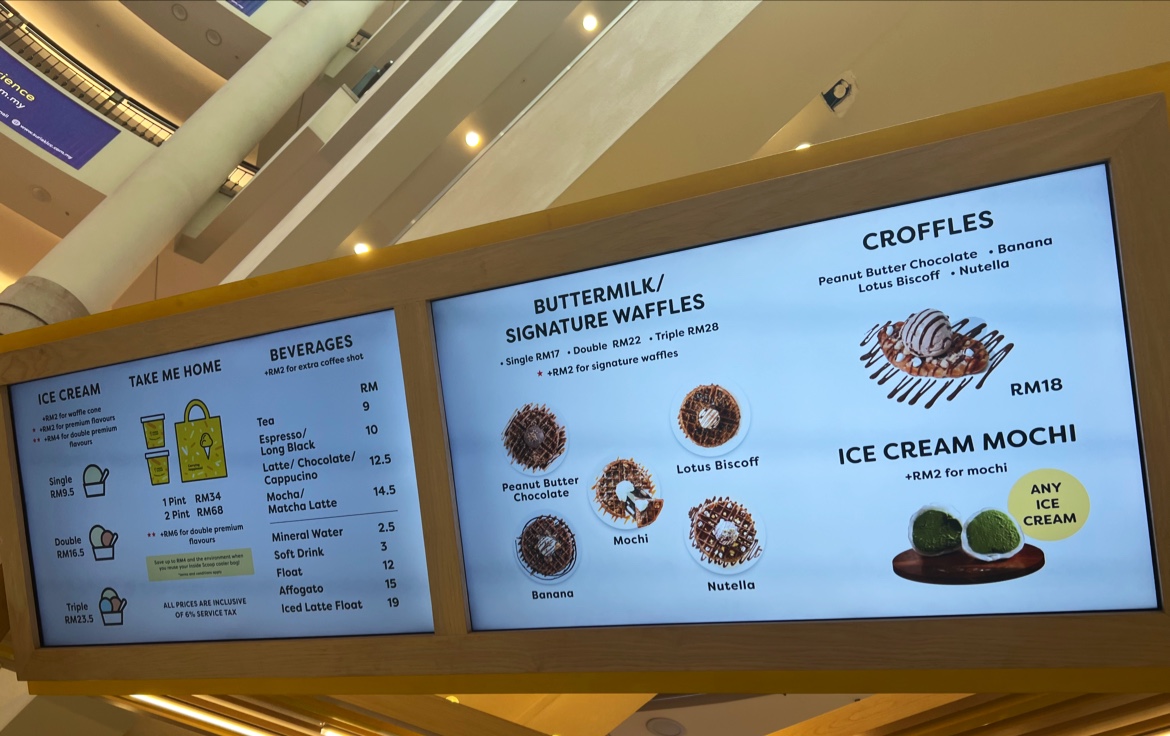 Inside Scoop Suria KLCC Photo Menu 2