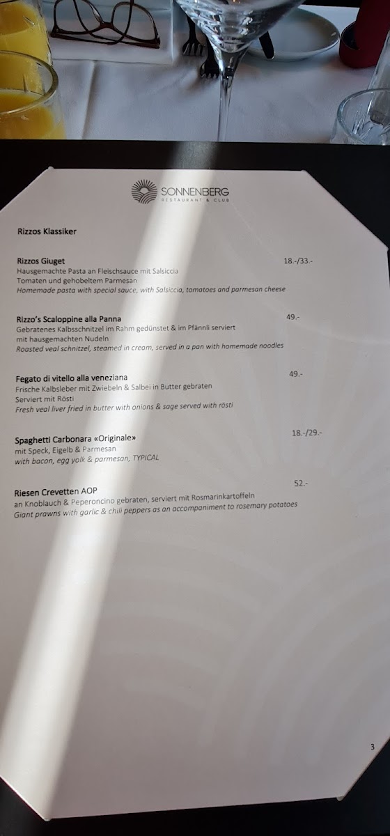 Restaurant Sonnenberg Photo Menu 10