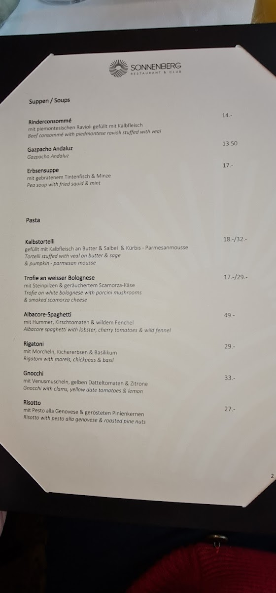 Restaurant Sonnenberg Photo Menu 7