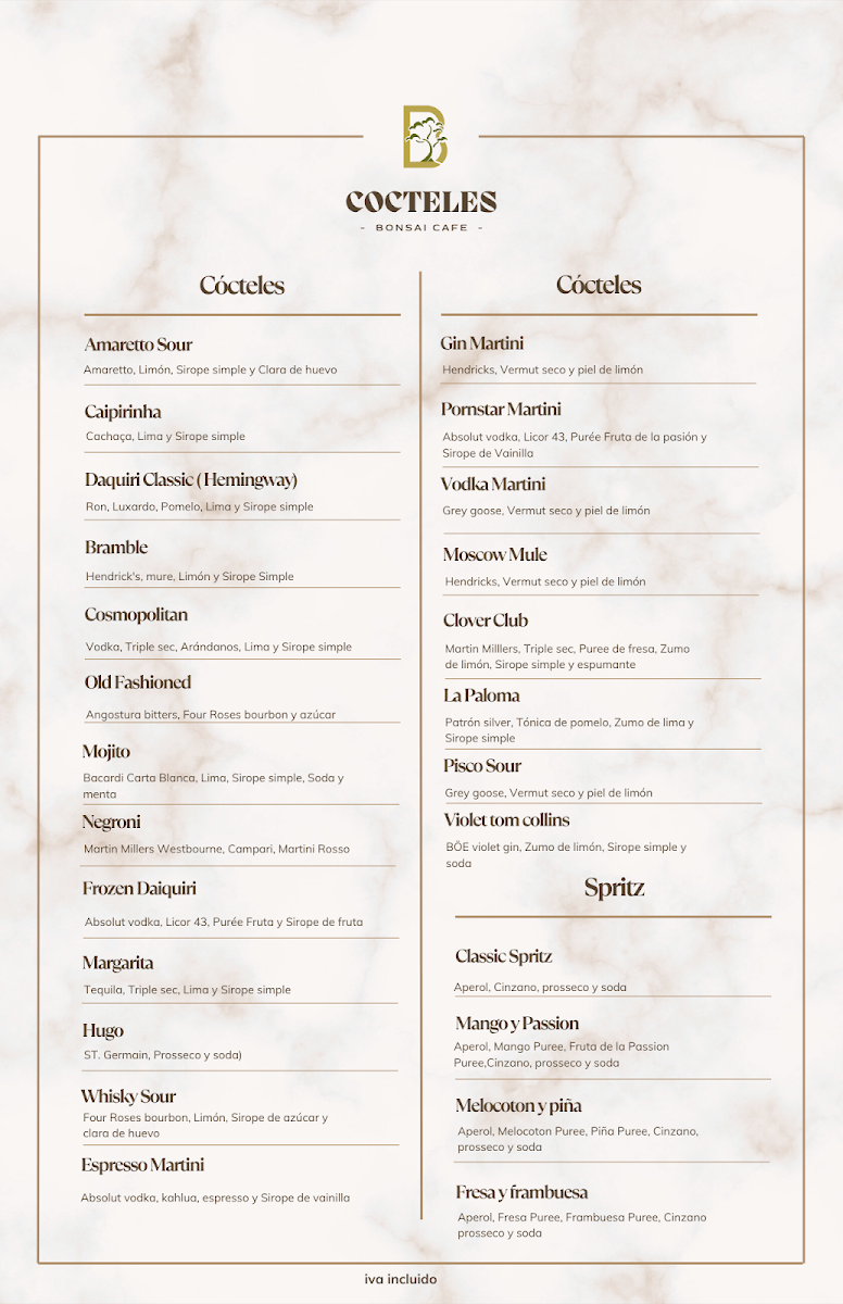 Bonsai Café Photo Menu 3