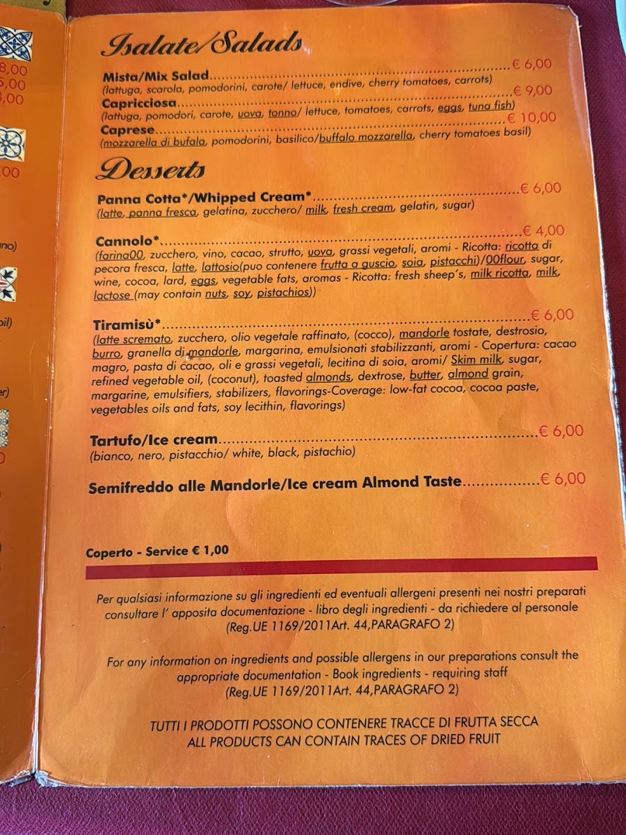 Antichi Muri Photo Menu 3