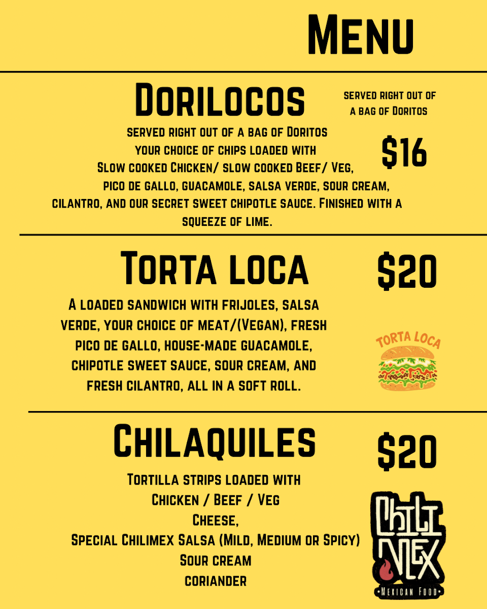 Abe’s Comida Mexicana Photo Menu 1