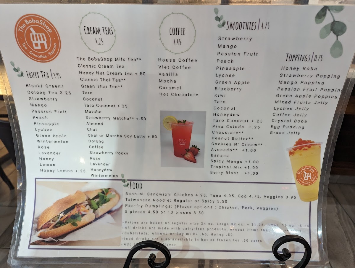 The Boba Shop (I-45) Photo Menu 2