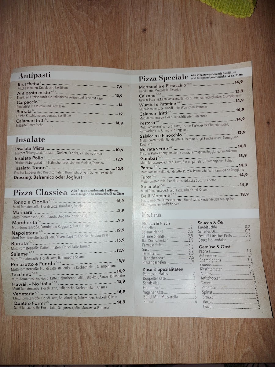 Pizzeria Belli Momenti Photo Menu 3