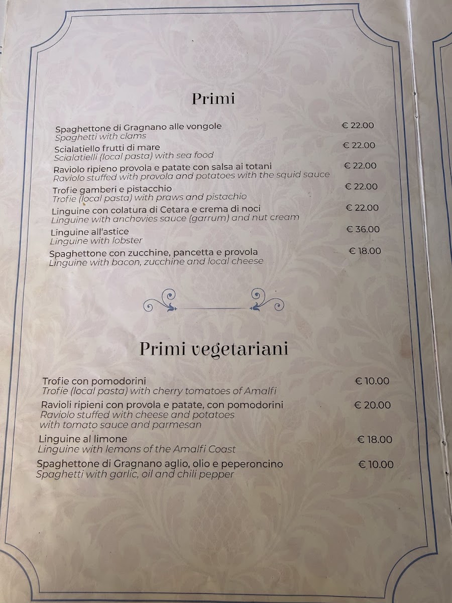 Le Palme Photo Menu 1