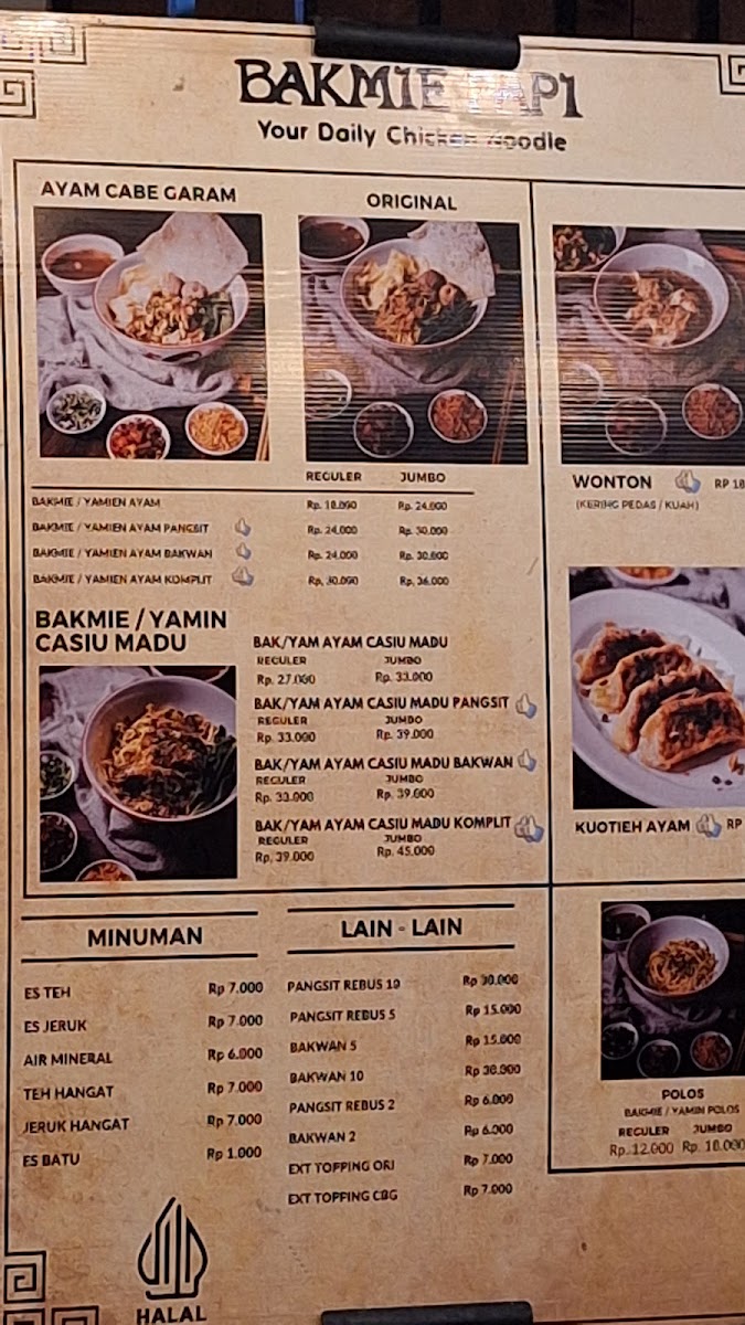 Bakmie Papi Photo Menu 1