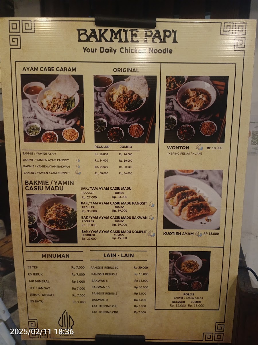 Bakmie Papi Photo Menu 6