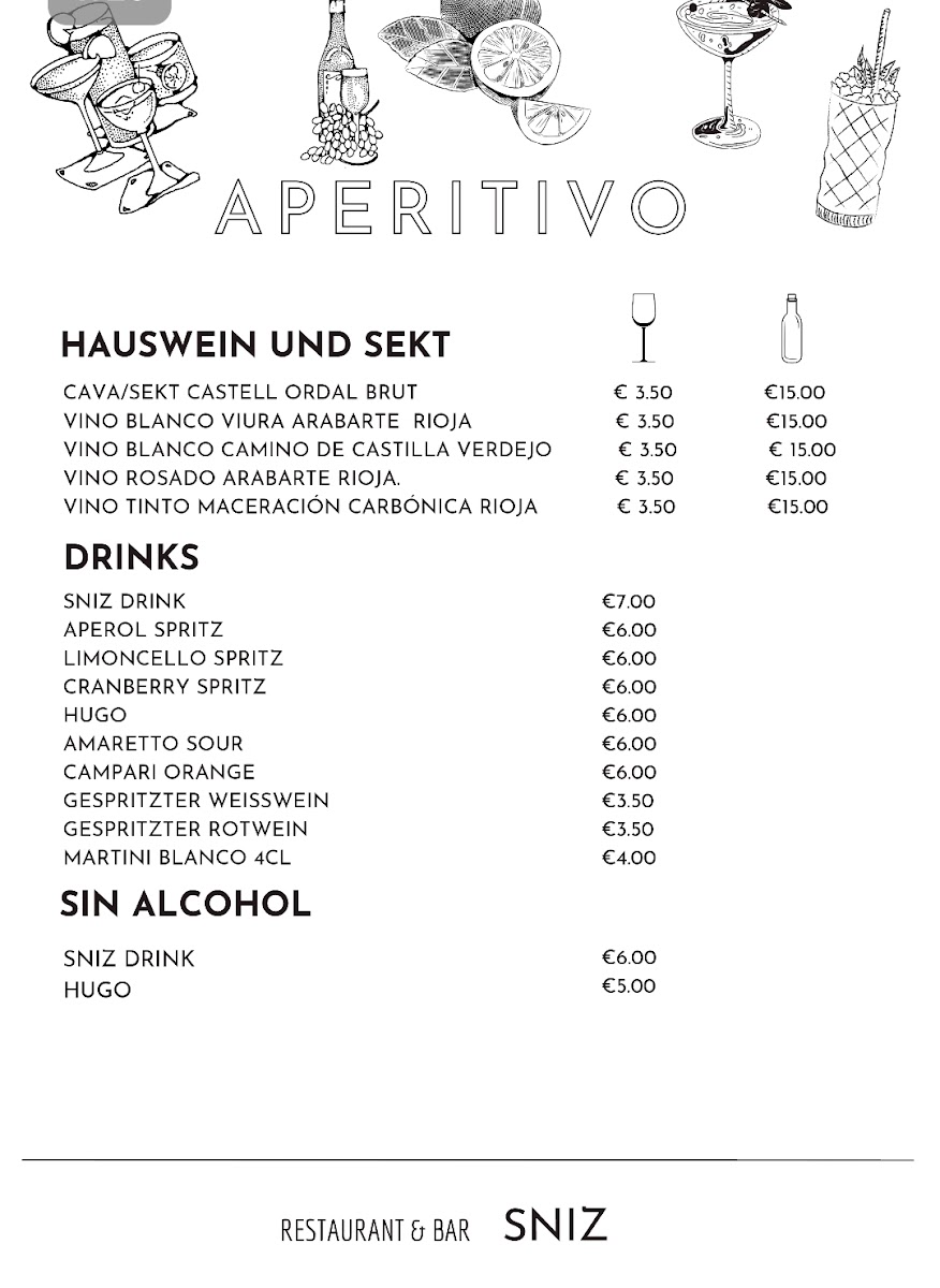 Restaurant/Bar Sniz Photo Menu 4