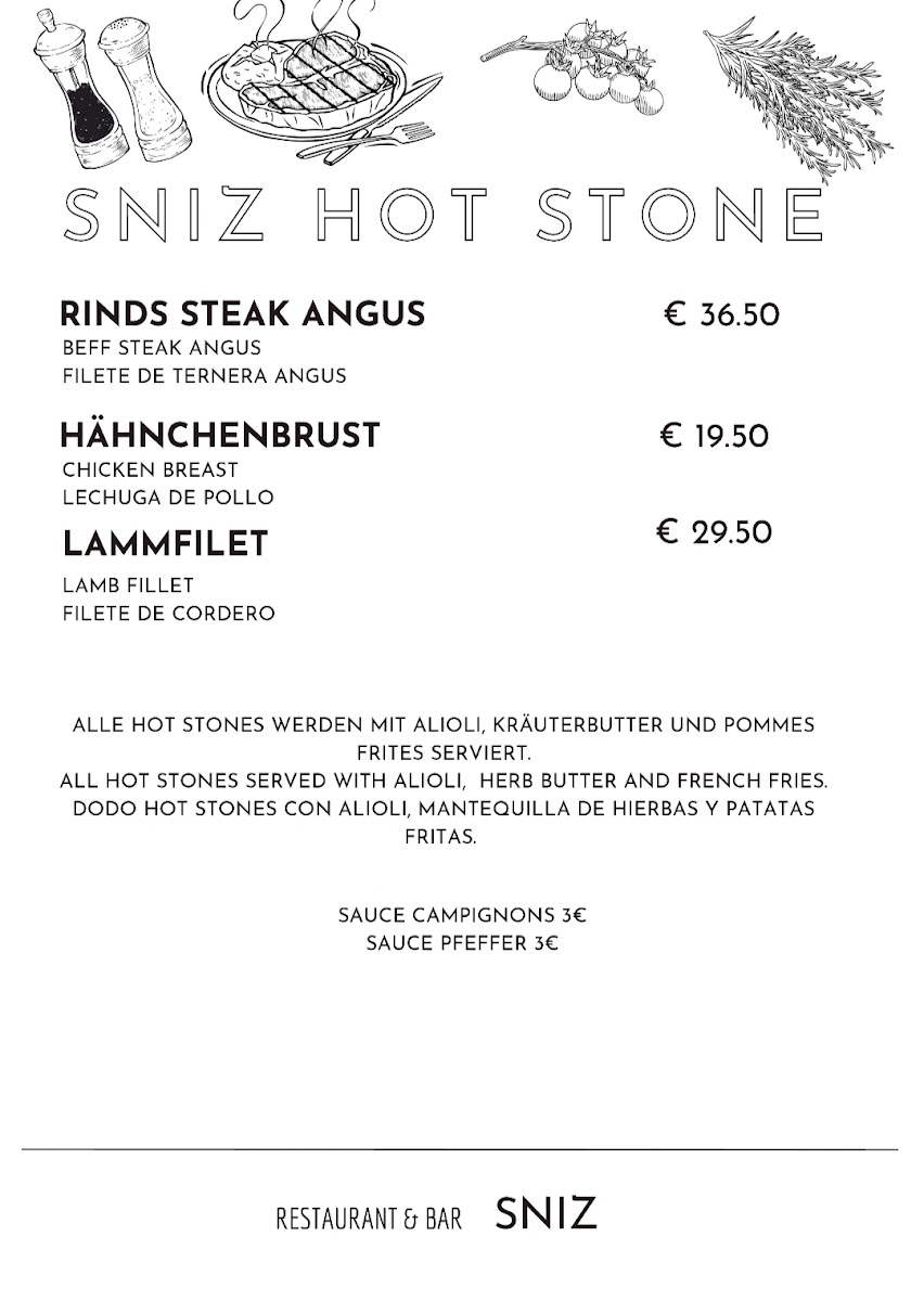 Restaurant/Bar Sniz Photo Menu 8