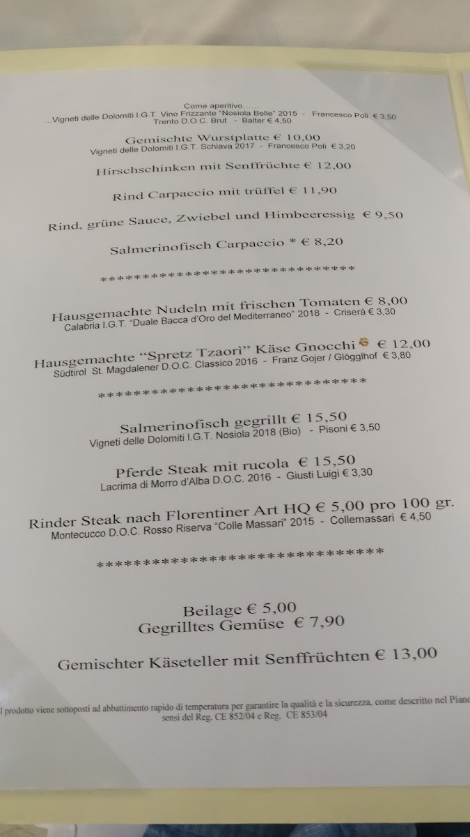Osteria Le Servite Photo Menu 3