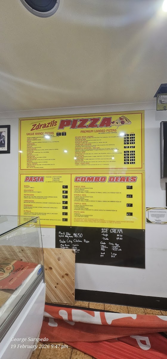 Zdrazil's Pizza Photo Menu 3