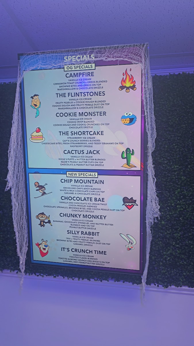 Milky Ways Ice Cream & Cereal Bar Photo Menu 1