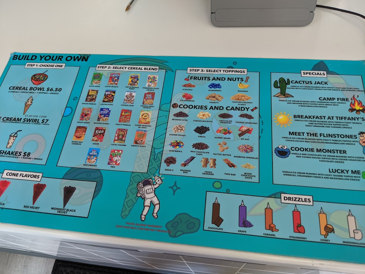 Milky Ways Ice Cream & Cereal Bar Photo Menu 10