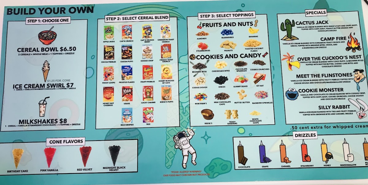Milky Ways Ice Cream & Cereal Bar Photo Menu 4