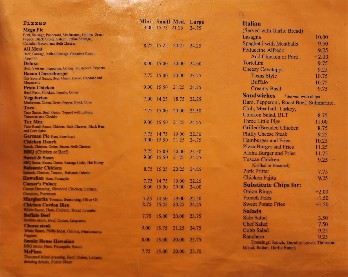 Main Street Pizza Cafe Photo Menu 5