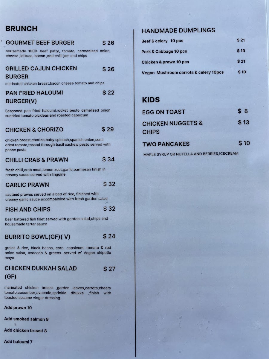 Salted Cafe Bar Beans Photo Menu 1