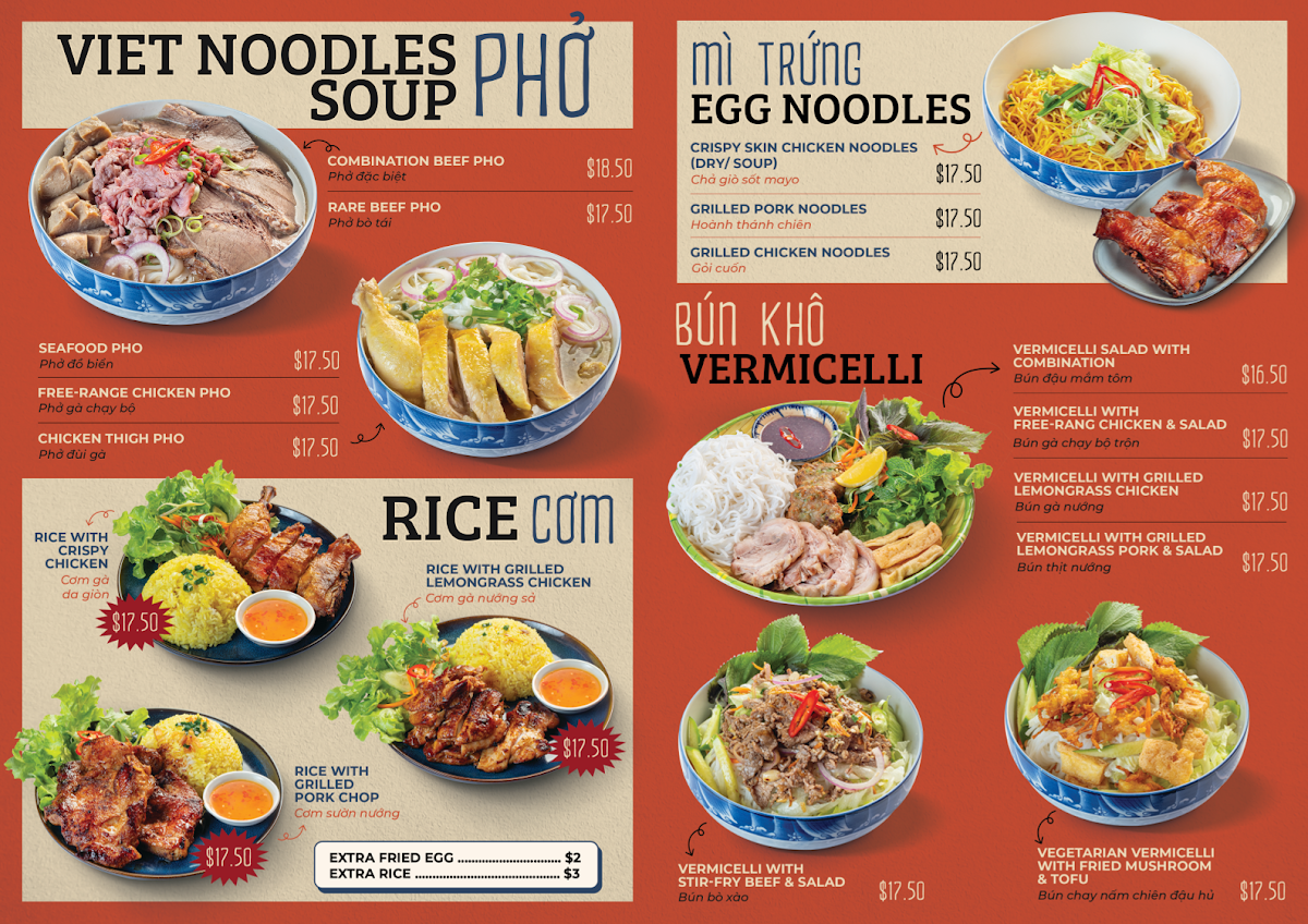 Vietfull Vietnamese Street Foods Photo Menu 1