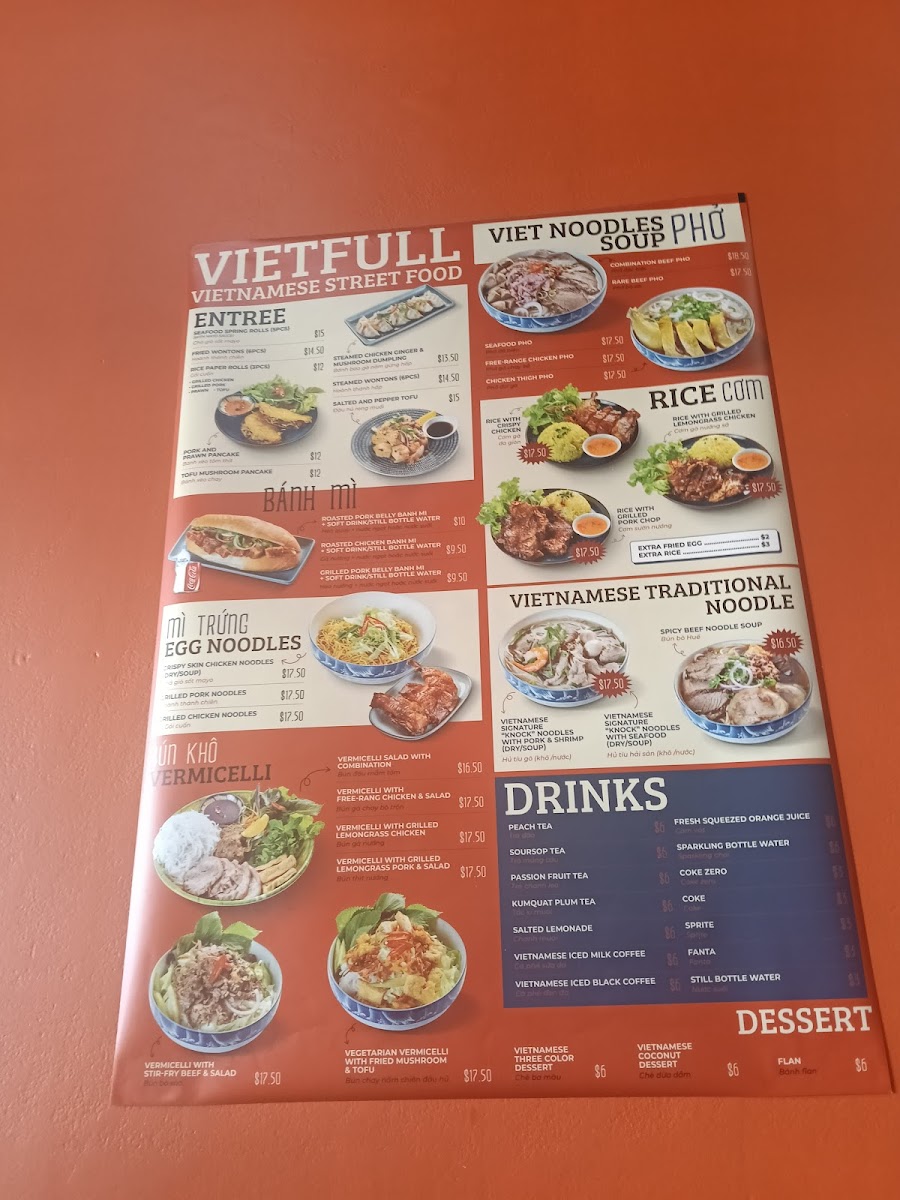 Vietfull Vietnamese Street Foods Photo Menu 3