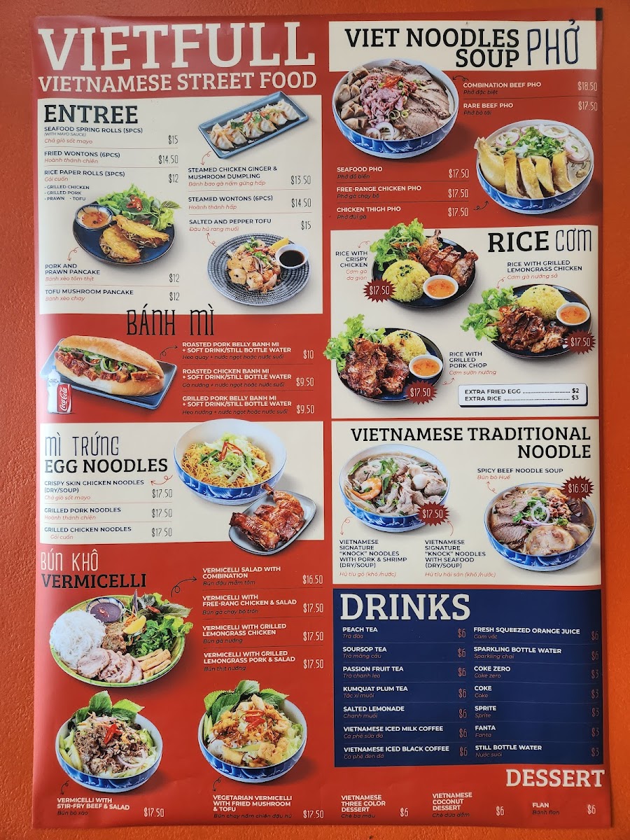 Vietfull Vietnamese Street Foods Photo Menu 7