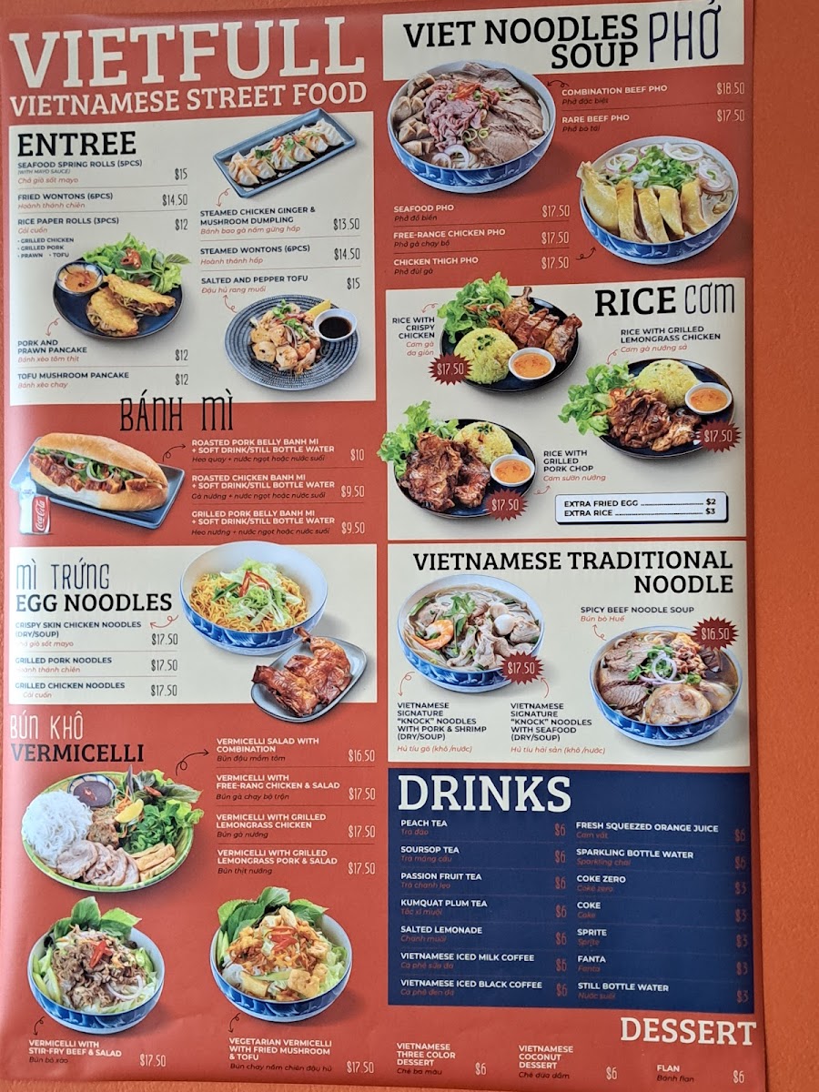 Vietfull Vietnamese Street Foods Photo Menu 9