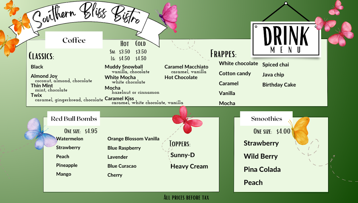 Southern Bliss Bistro Photo Menu 3