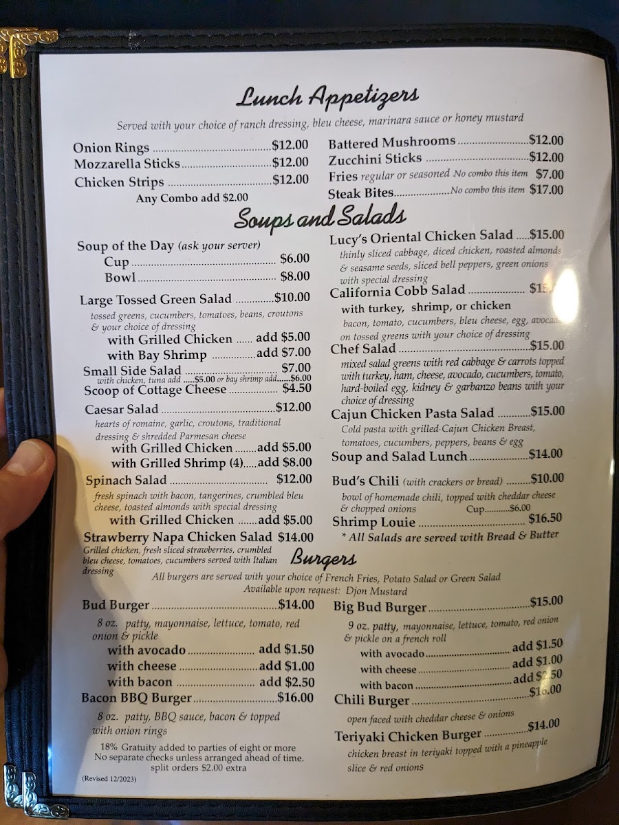 Bud's Pub & Grill Photo Menu 1
