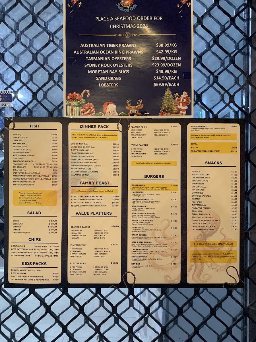 Marine World Seafood Cafe Photo Menu 10