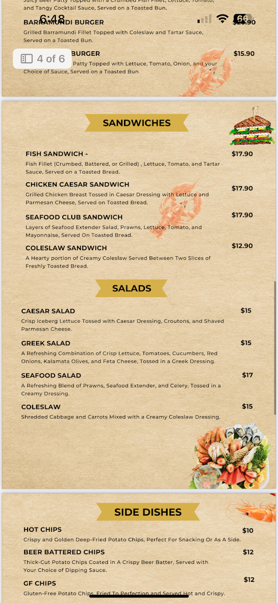 Marine World Seafood Cafe Photo Menu 5