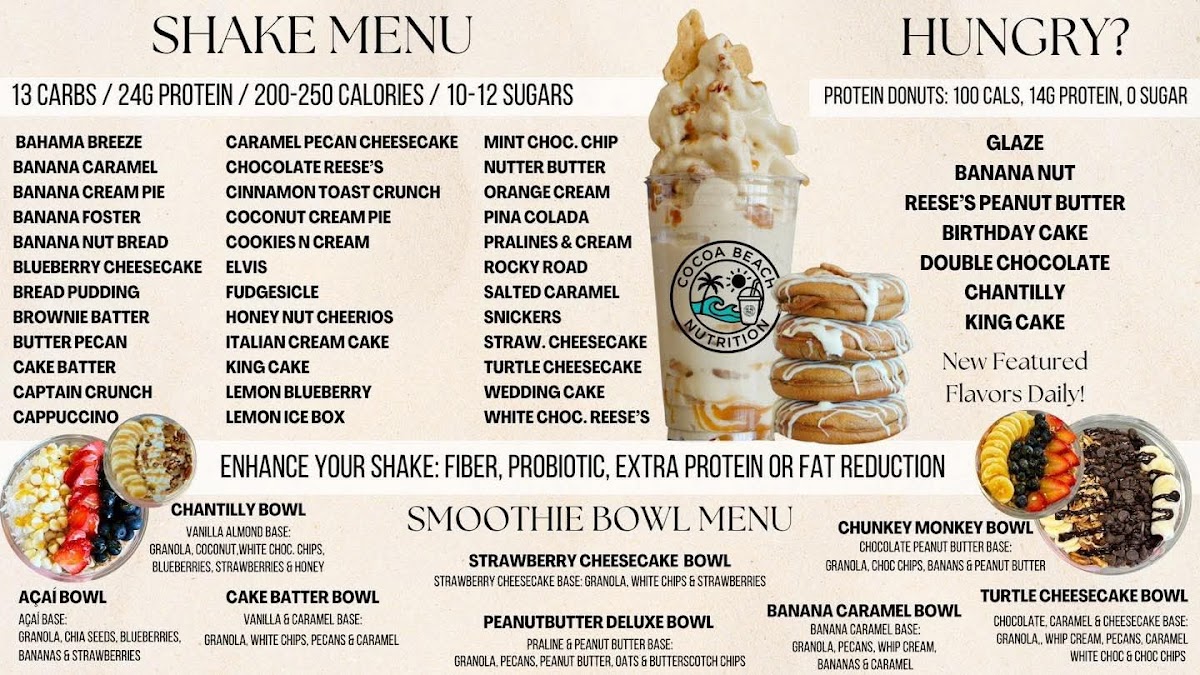 Cocoa Beach Nutrition Photo Menu 1