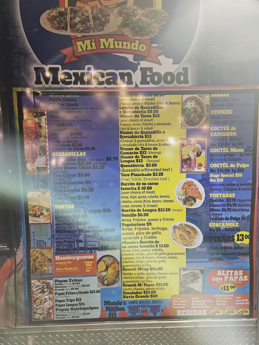 Mi Mundo Mexican Food Photo Menu 1