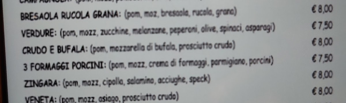 SPEEDY-PIZZA DI BRUN DEMIS 'PIZZERIA-BAR' Photo Menu 7
