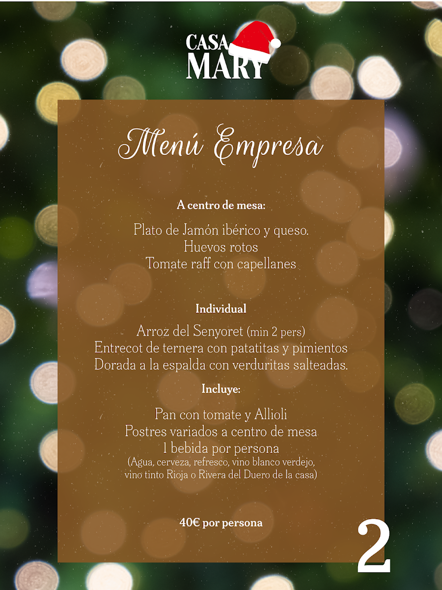 Restaurant Casa Mary Photo Menu 1