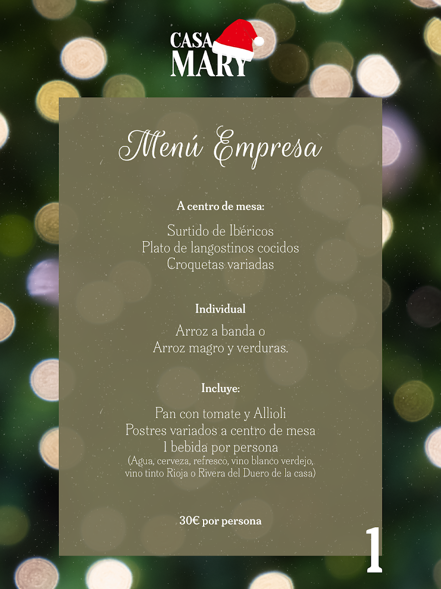 Restaurant Casa Mary Photo Menu 2