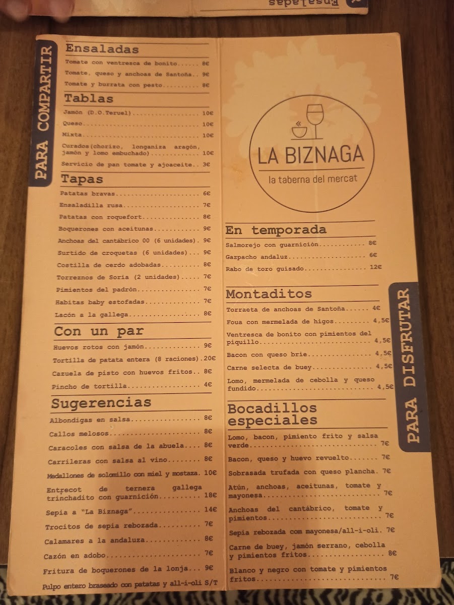 La Biznaga Photo Menu 2