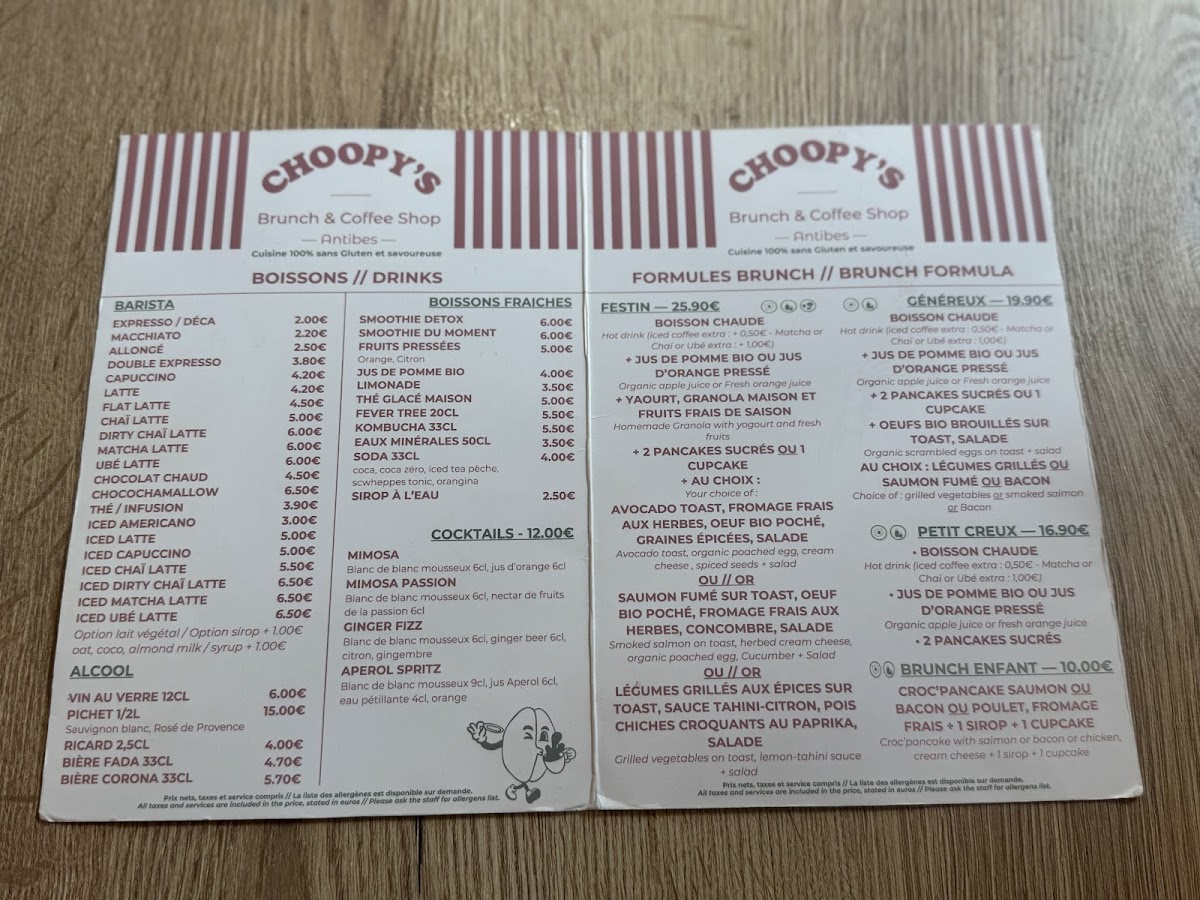 Choopy's Brunch & Coffee shop Photo Menu 3